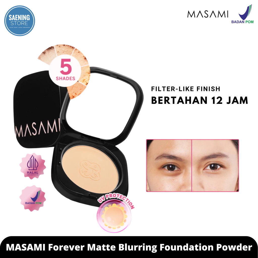 Masami Forever Matte Blurring Foundation Powder BPOM / Compact Powder Bedak Padat / Oil Control