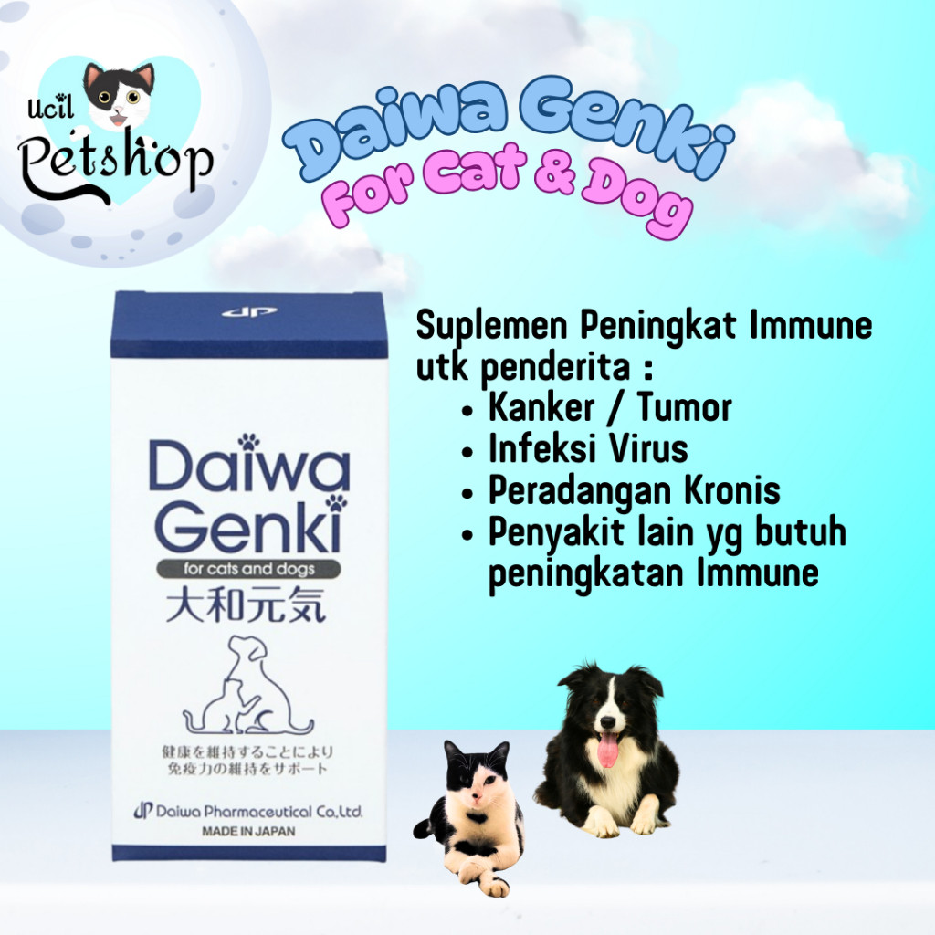 Daiwa Genki (1 Sachet @1Gr) Pet Supplement Penderita Tumor Kanker / Infeksi Peradangan / Lesu / Pena