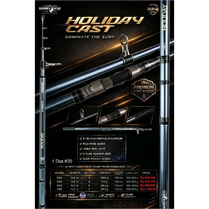 JORAN SURF SHIMANO HAMMERHEAD HOLIDAY CAST 360 390 420 450 FUJI