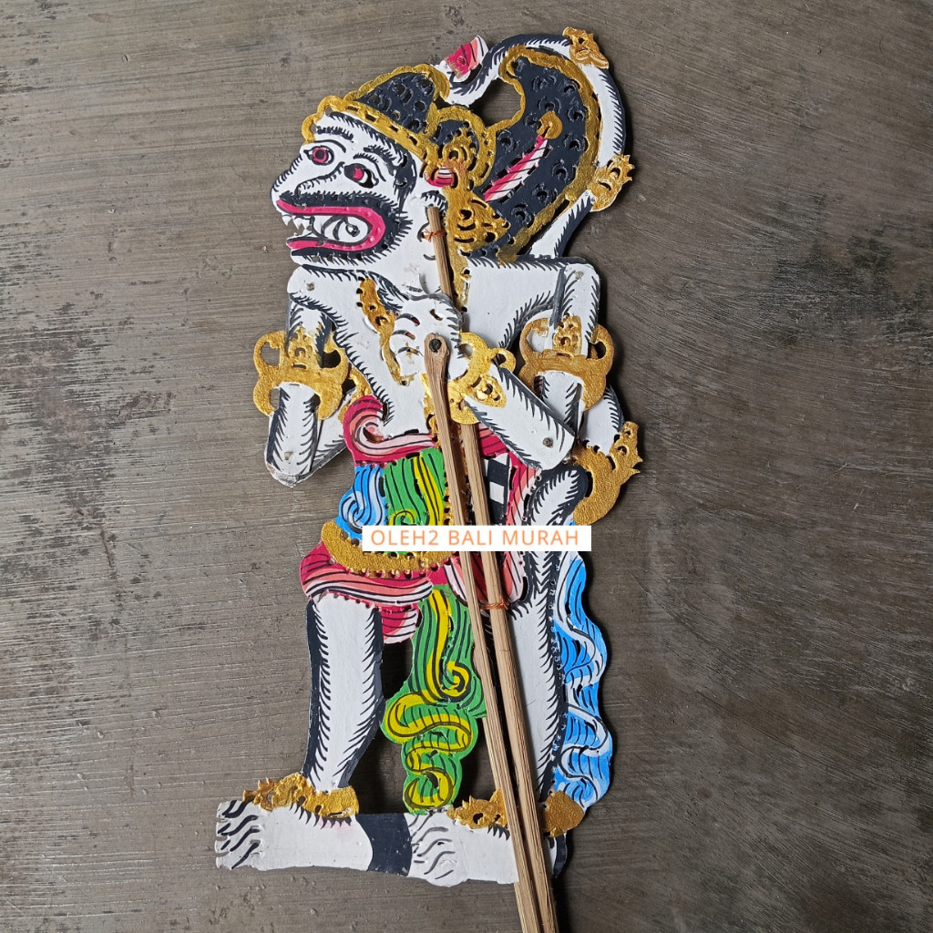 Wayang Kulit Bali Kertas Solek Premium - Aneka Tokoh Raja (Arjuna, Bima, Hanoman) | Hiasan Dinding &