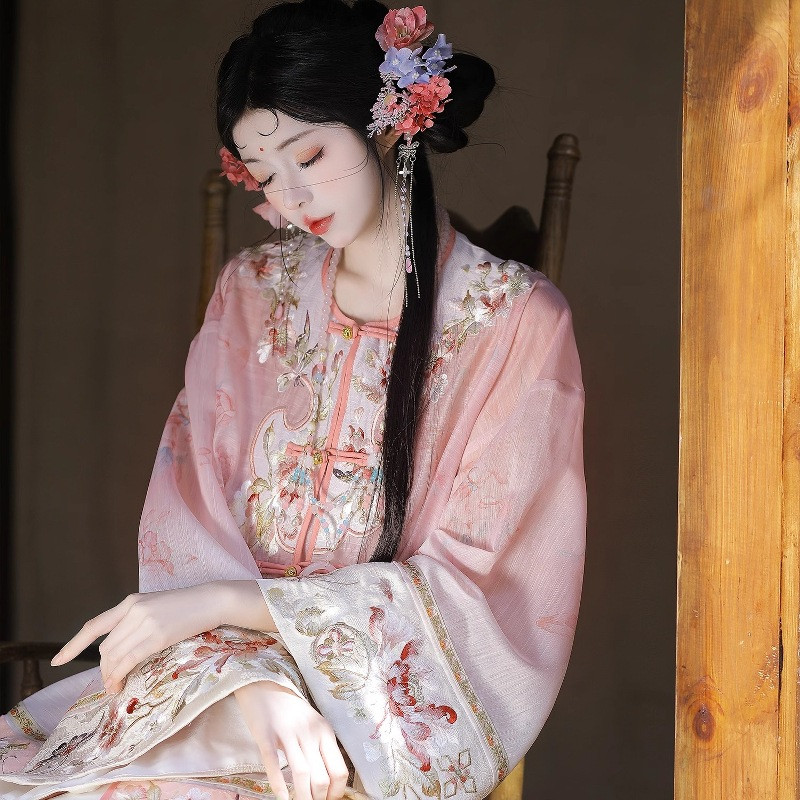 Luna Style Id Setelan motif gradien, rok pensil retro untuk wanita