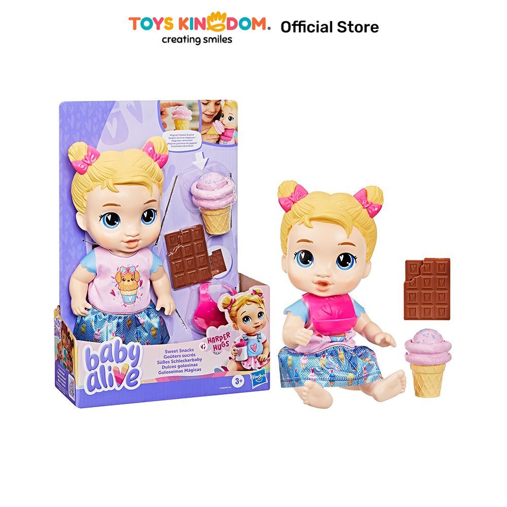 Toys Kingdom Baby Alive Boneka Bayi Sweet Snacks Harper Hugs - Mix Kids Toys Boneka Karakter Doll Ma