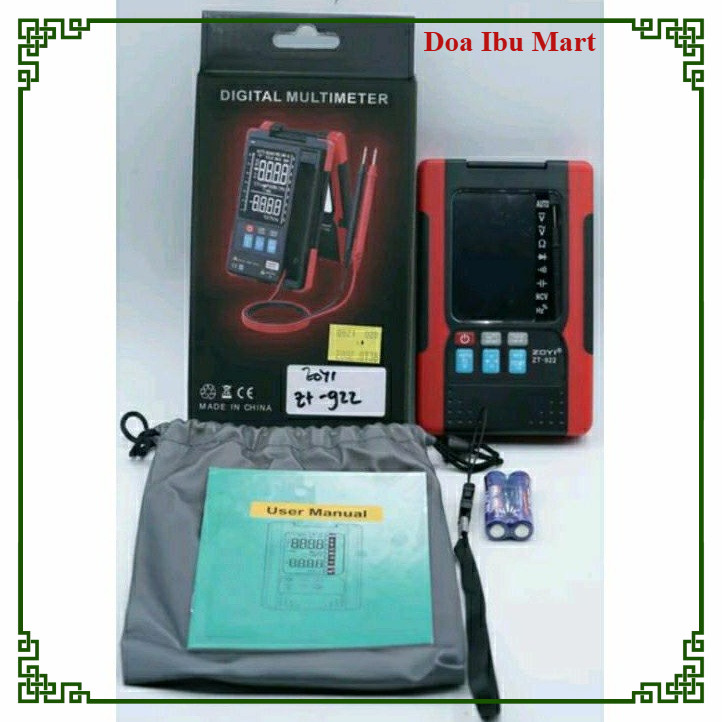 Multimeter Avometer Ukur Listrik 4000uf 10mhz Diode N ZOYI ZT-922 ZT922