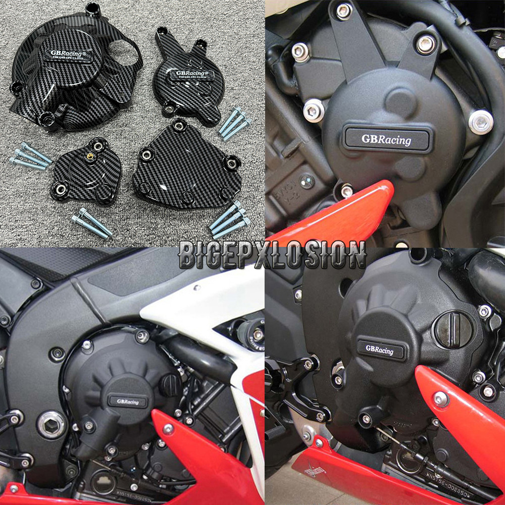 2007 R1 NEW Carbon Fiber Printing Motorcycles Engine Cover Protection Case For YAMAHA YZF-R1 2007-20