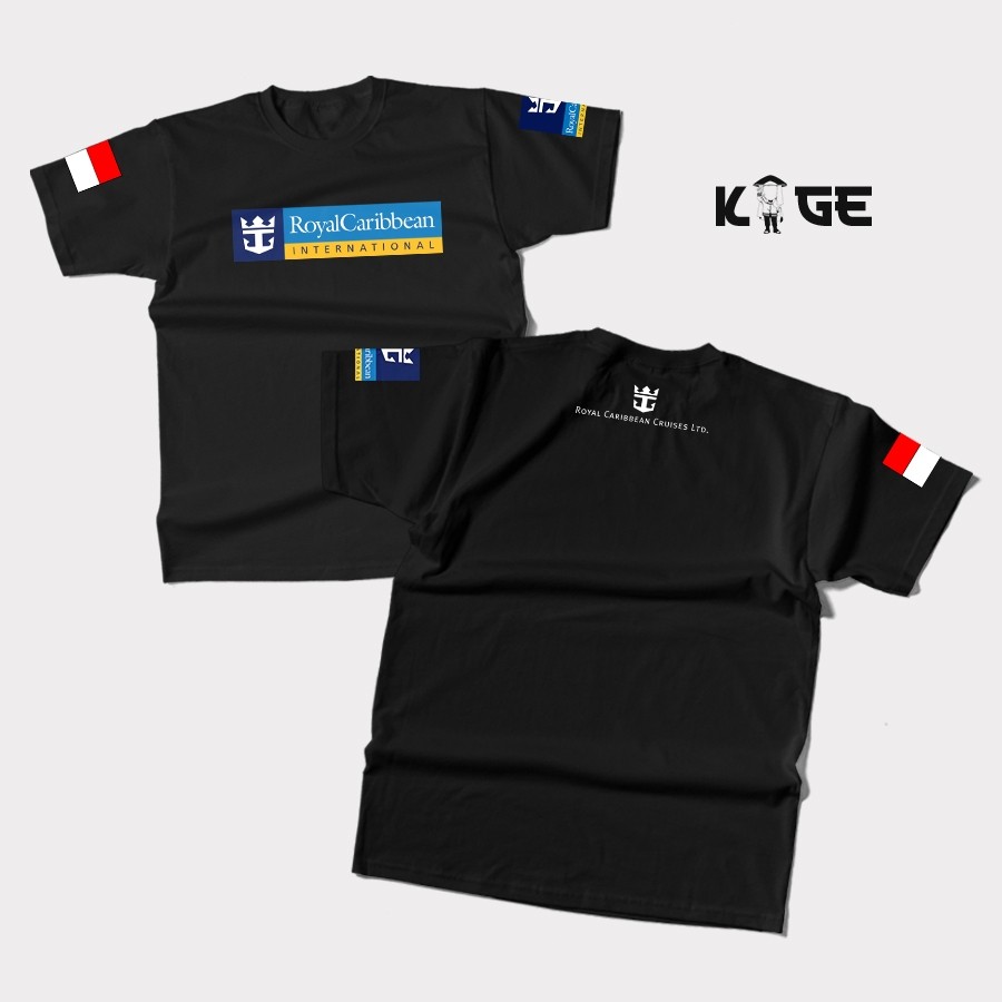 Baju Kaos Pria KAPAL PESIAR ROYAL CARIBBEAN Gambar Logo KAOS KAGE
