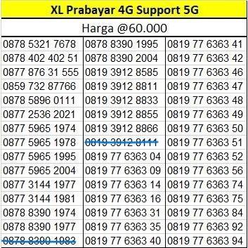 Your Gawai Your Gawai Nomor Cantik XL 4G Murah Nomer Kartu Perdana Cantik XL Support 5G No Seri Ulan