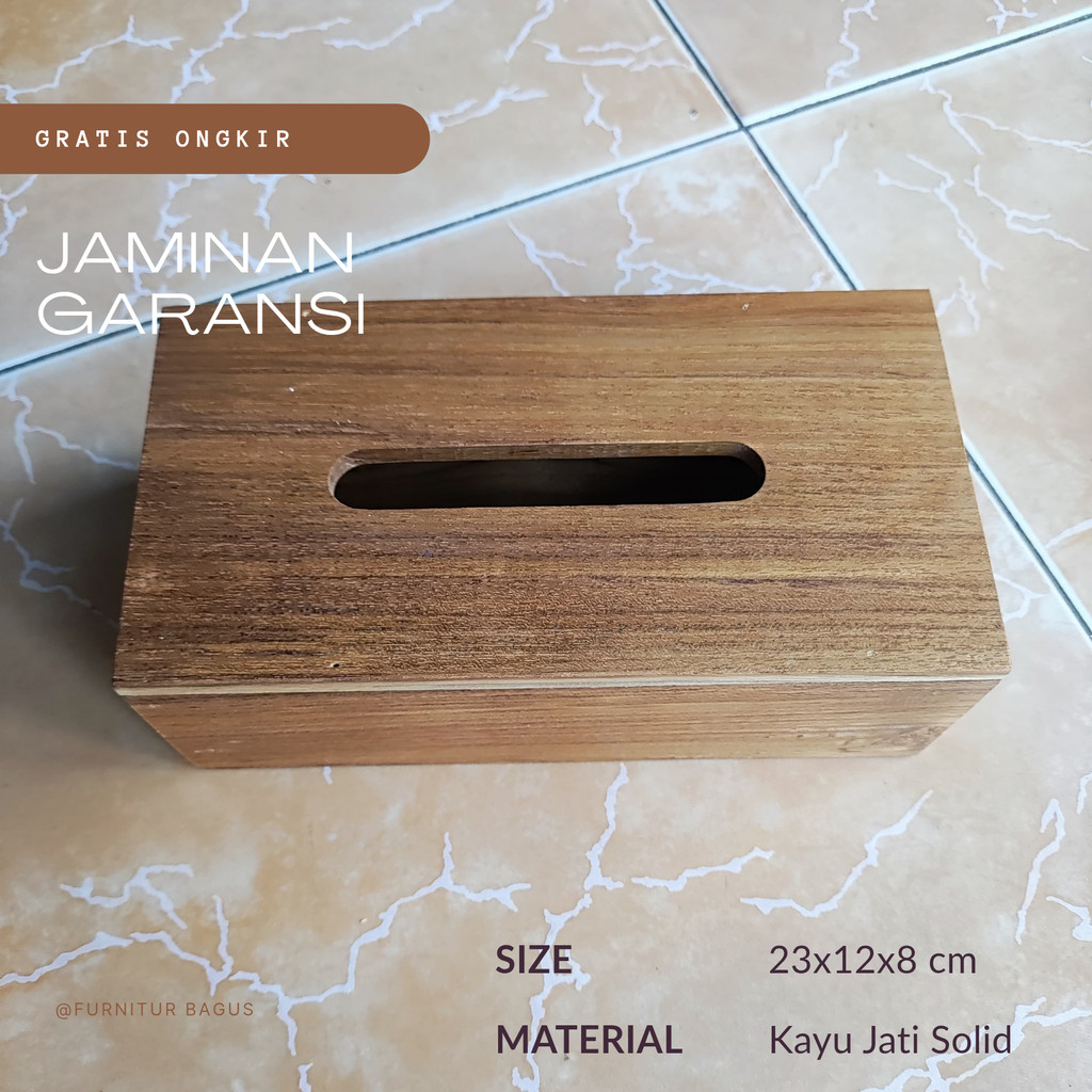 Tempat Tisu Kayu Jati Scandinavia Kotak Tisu Kayu Unik Aesthetic Wadah Tisu Kayu Jati Estetik
