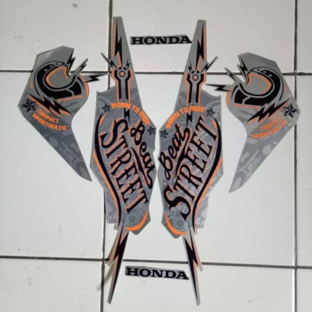 Stiker Lis Body Motor Honda Beat Street 2019 Silver