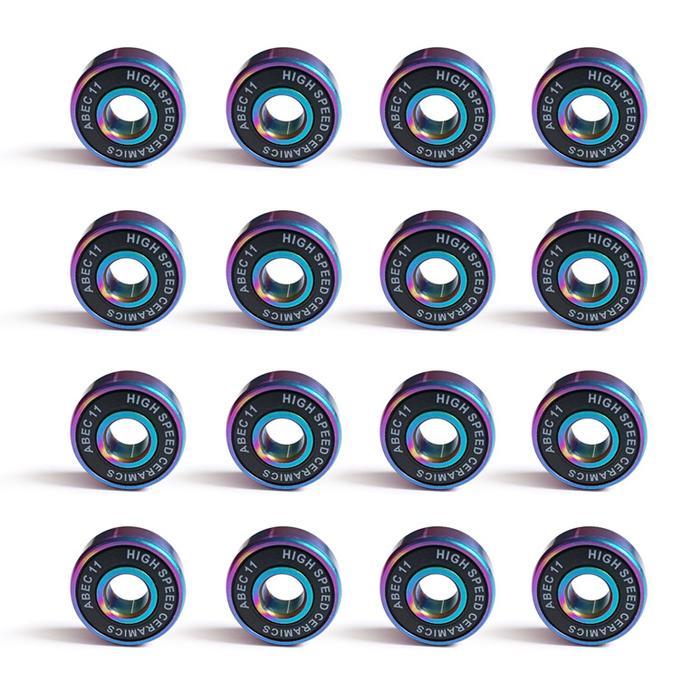 16 PCS ABEC 11 SPEED Bearing CERAMIC Hybrid inline skate skateboard
