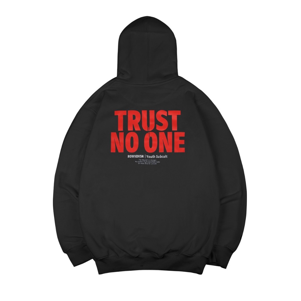 Rown Division Official Pullover Hoodie - Rowndvsn Jaket Droppimos Black