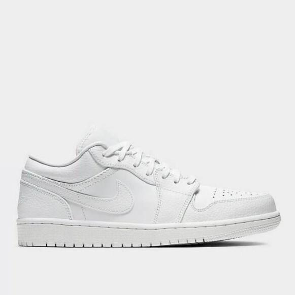 Sepatu Sneaker Air Jordan 1 Low Triple White ( 100% Original BNIB )