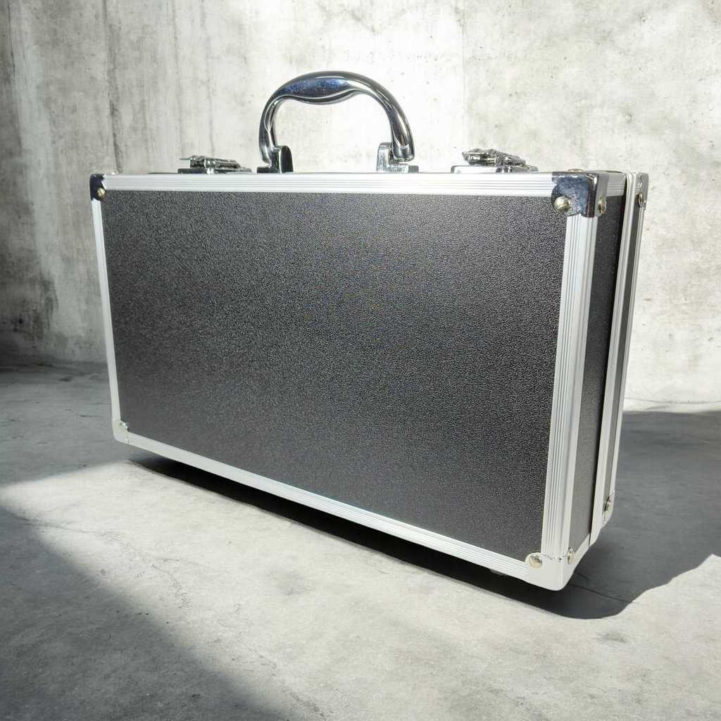 Tas Koper Hard Case Aluminium dengan Busa Pelindung untuk Dokumen Hard Disk dan Peralatan Elektronik