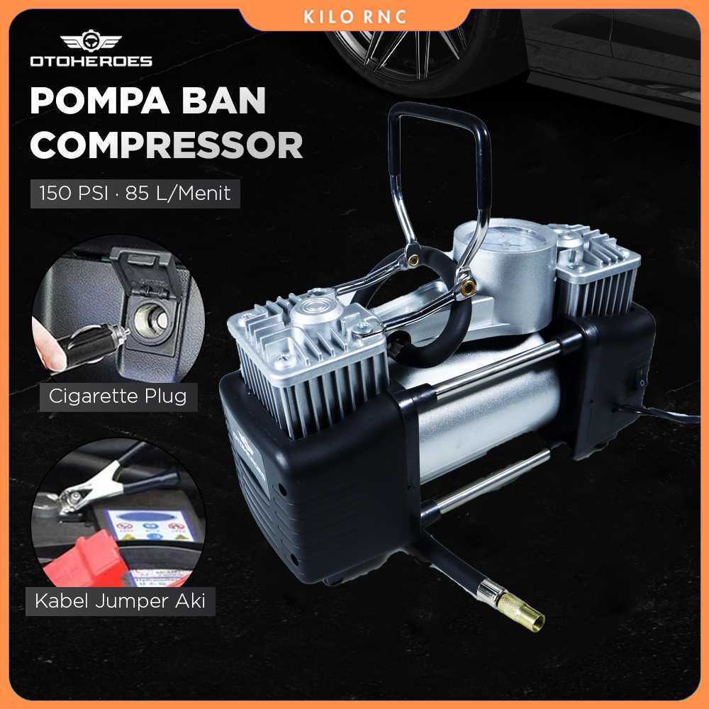 OTOHEROES Pompa Ban Compressor Double Cylinder 12V 150 PSI - 628-4X4