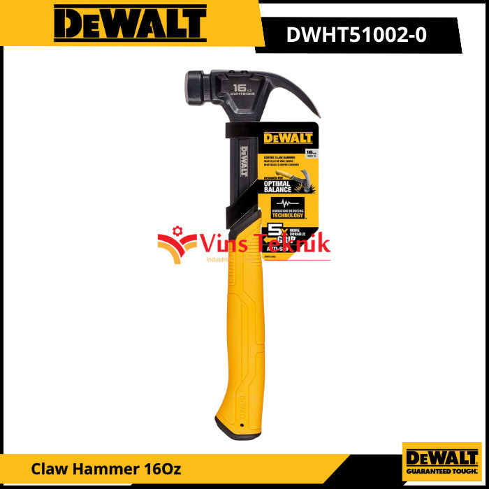 DEWALT DWHT51002-0 Palu Kambing Claw Hammer 16 Oz