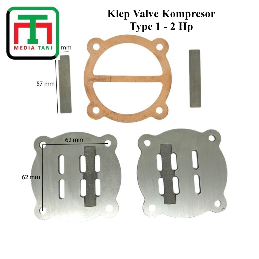 Klep Inlet / Discharge Valve Seat Kompresor Angin Type 1 – 2 HP | Sparepart Klep Kompresor