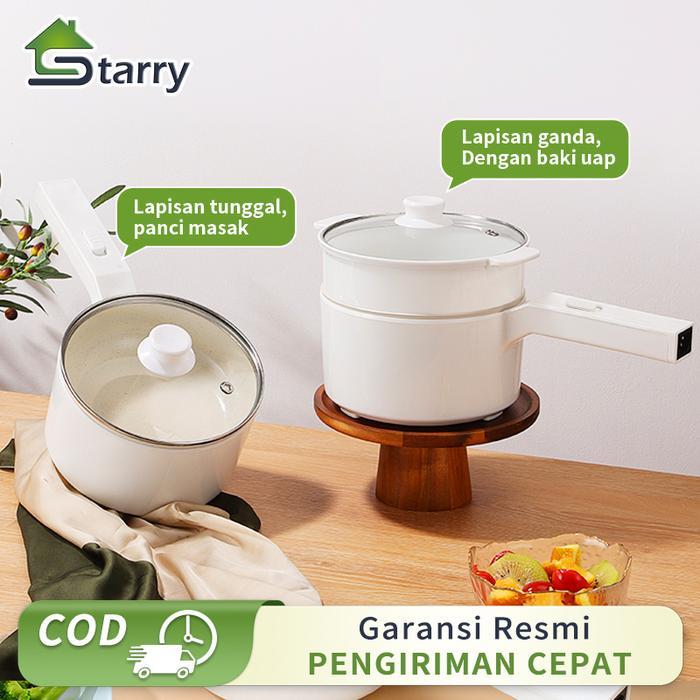 Pro Elektrikstore panci listrik multifungsi 3 in 1 Mini Rice Cooker Lapisan Keramik kukusan listrik 