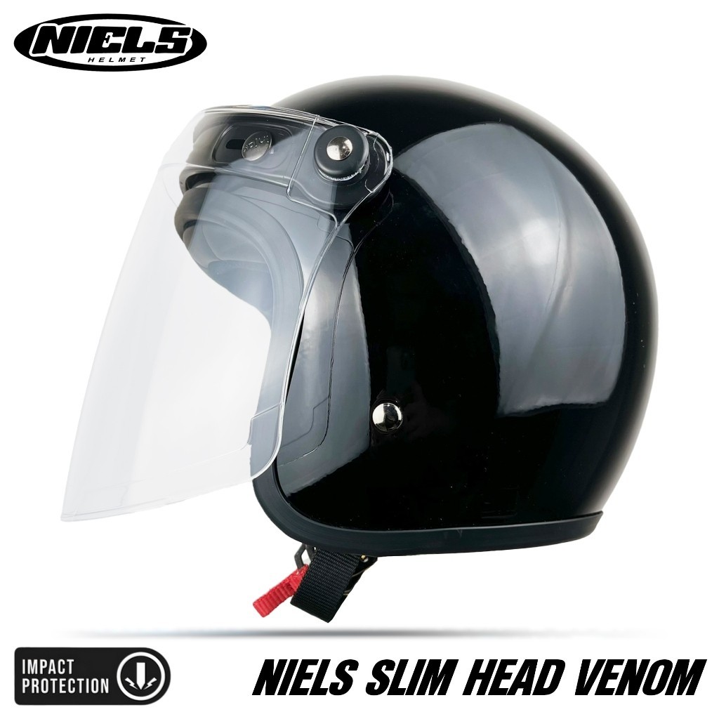 NIELS - Helm Slim Head Visor Venom Bening / Smoke