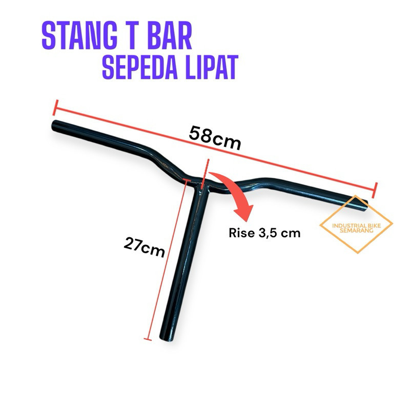 SMG ( STANG-T SELI ) HANDLEPOST TIANG PIPA HANDLEBAR SETANG LEHER MODEL T SEPEDA LIPAT FOLDING BIKE
