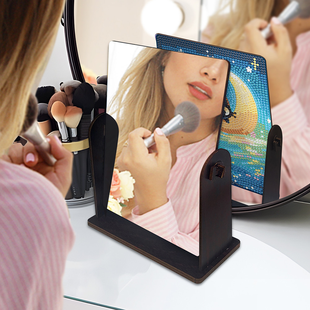 Special Shape Flower Table Top amond Painting Mirror Kit 5D Y amond Art Tabletop Decor Foldong amond