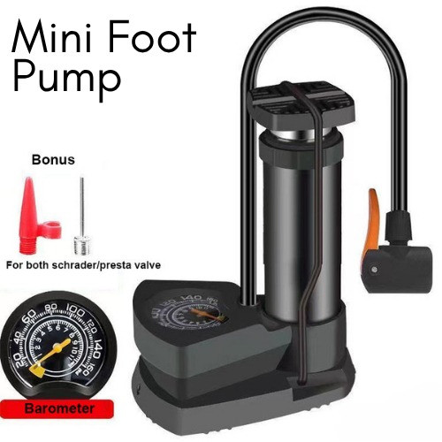 mini foot pump Pompa tekanan tinggi sepeda rumah universal portabel baterai listrik sepeda motor mob