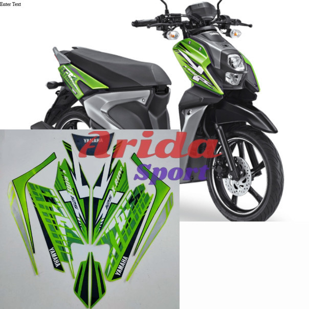 Striping Stiker sticker lis body yamaha x-ride x ride 125 2017 2018 full hijau