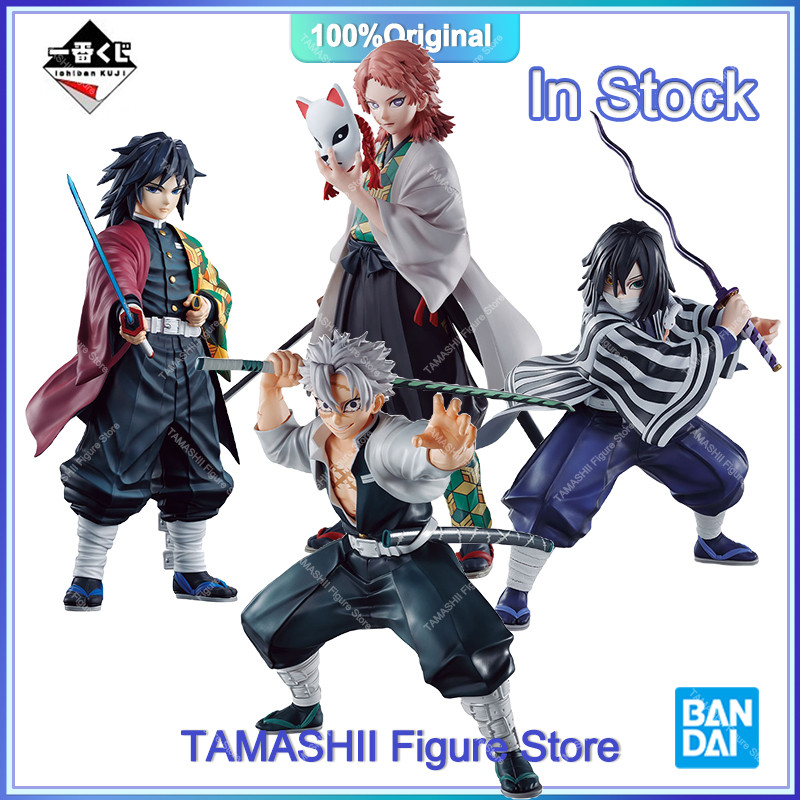 Original BANDAI Iiban KUJI Demon Slayer Shinazugawa Sanemi Iguro Obanai Tomioka Giyuu Sabito PVC Act