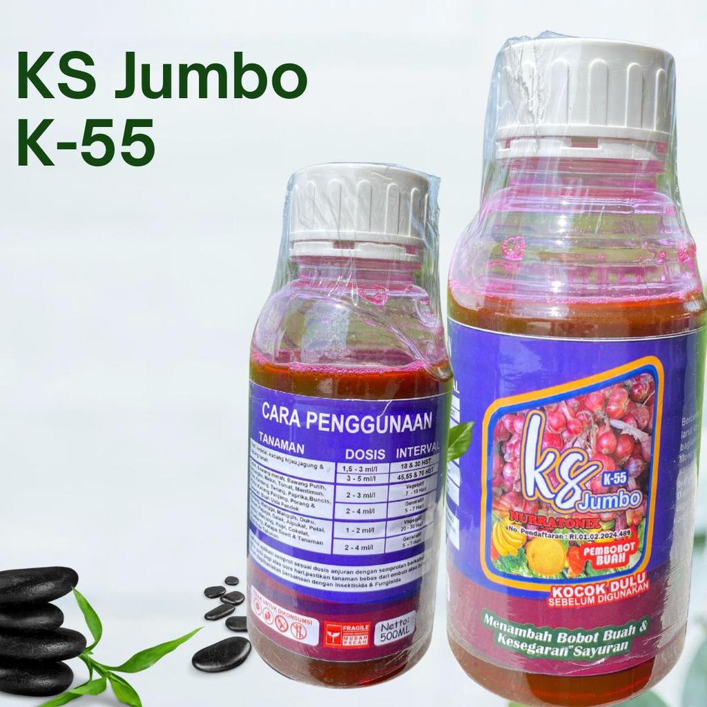 KS JUMBO K-55 500 ML PEMBOBOT BUAH PEMBENTUKAN BUAH PENGISI BUAH KCL CAIR UNTUK TANAMAN PADI HORTI D