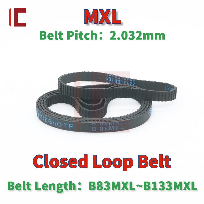 MXL Timing Belt Length B83MXL to B133MXL MXL Rubber Belt Closed Loop Belt MXL Belt Width 5mm 6mm 10m