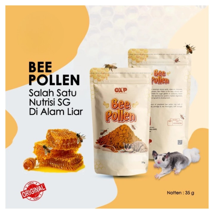 Makanan Sugar Glider Bee Pollen Premium Bubuk Nutrisi Wajib Vitamin SG