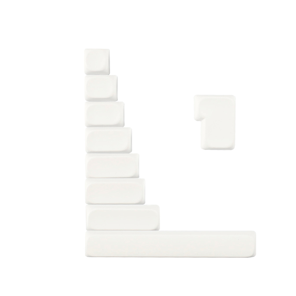 YMDK White Clear Blank Keycaps MOA Profile Mofier Blind Spot ISO Enter Space Shift Keys 1.25u 1.5u 1