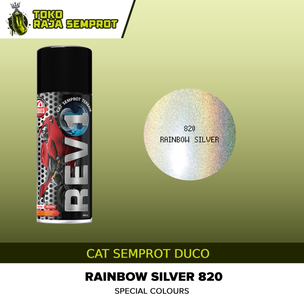 Cat Semprot Pilok Motor Pilox Revo Duco Rainbow Silver 820 kualitas terbaik