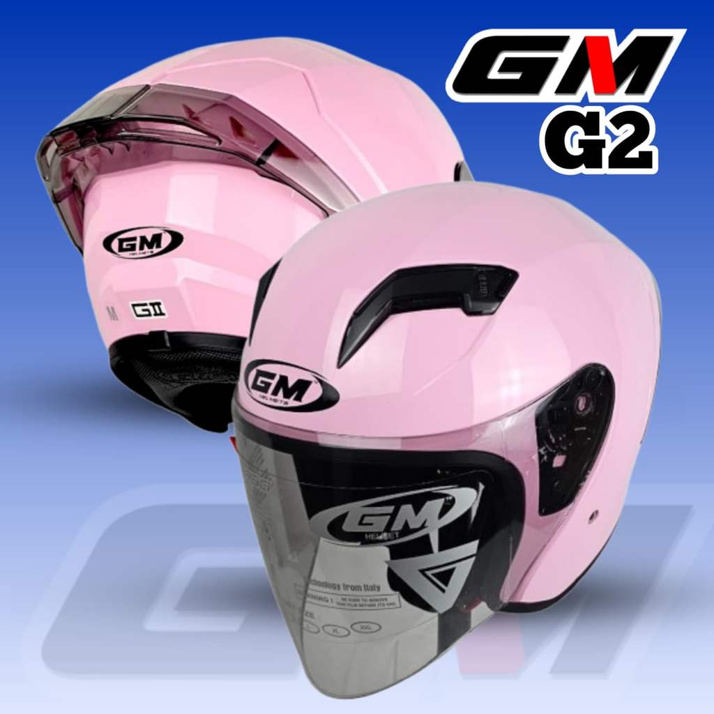 HELM GM G2 SOLID | PINK OR| G2 SINGLE VISOR SNI ORIGINAL NEW