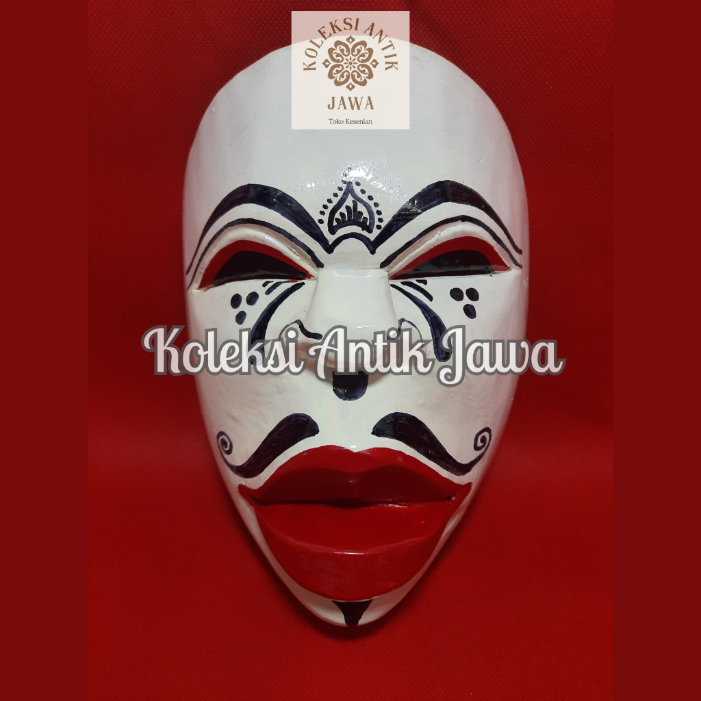 Topeng Kayu Wajah Dagelan Komedi Lucu