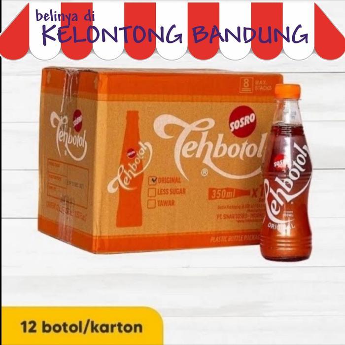 Teh Botol Sosro 350ml - 1 Dus - Less Sugar