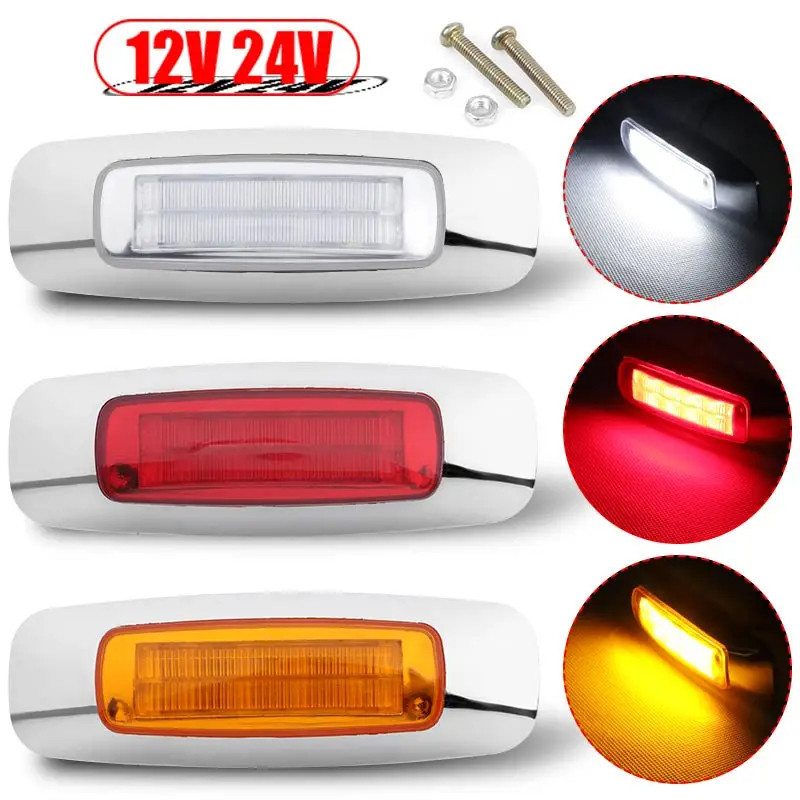 Lampu led bak samping sidelamp mobil truk 12volt 24volt chrome kedip strobo universal