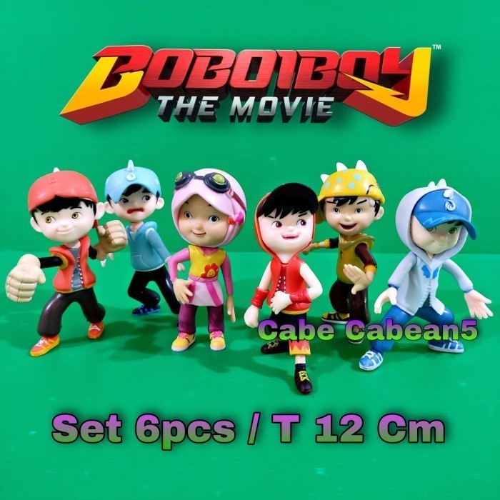 figure boboiboy set 6 pcs Angin Es Tanah Air Yaya Api