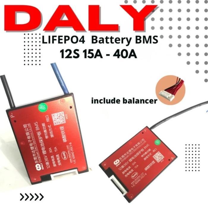 Lifepo4 BMS Daly 12S 36V Waterproof 20-80A type Common - 60A
