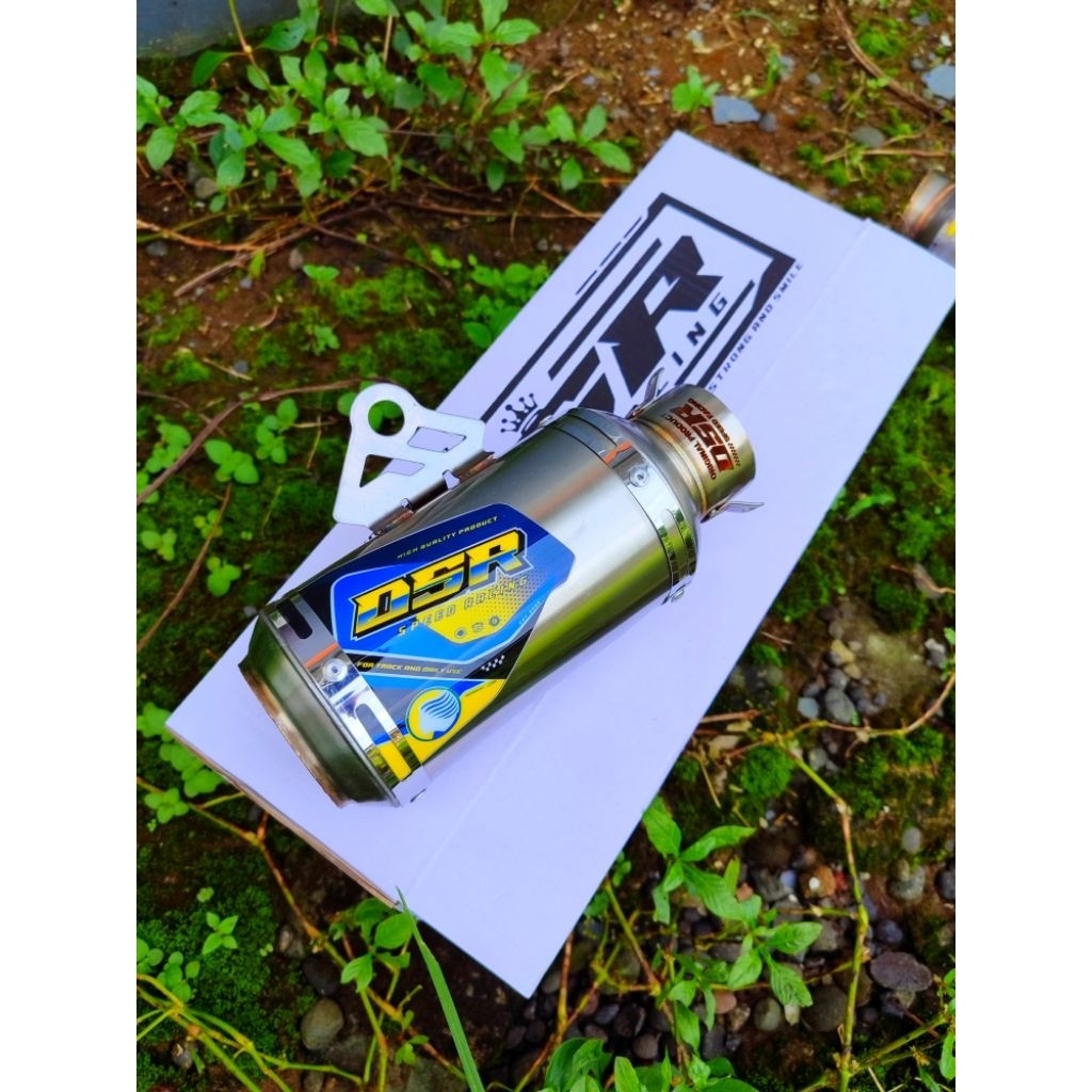 Slincer Knalpot Racing Original DSR SPEEDRACING type GP1 Inlet 50mm untuk semua motor