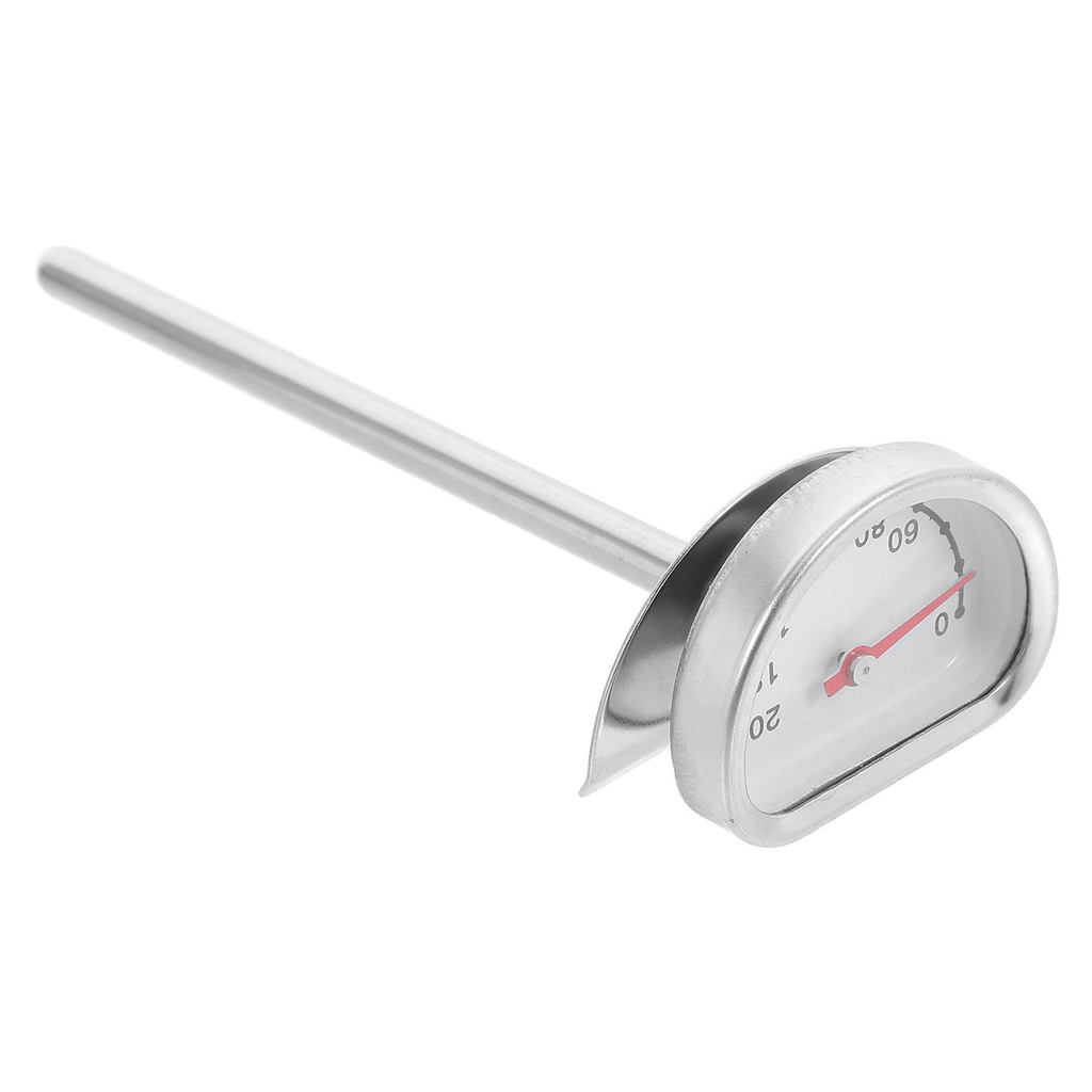 Termometer Minyak Goreng Stainless Steel dengan Penyangga Stabil, Termometer Masak Dalam untuk Dagin