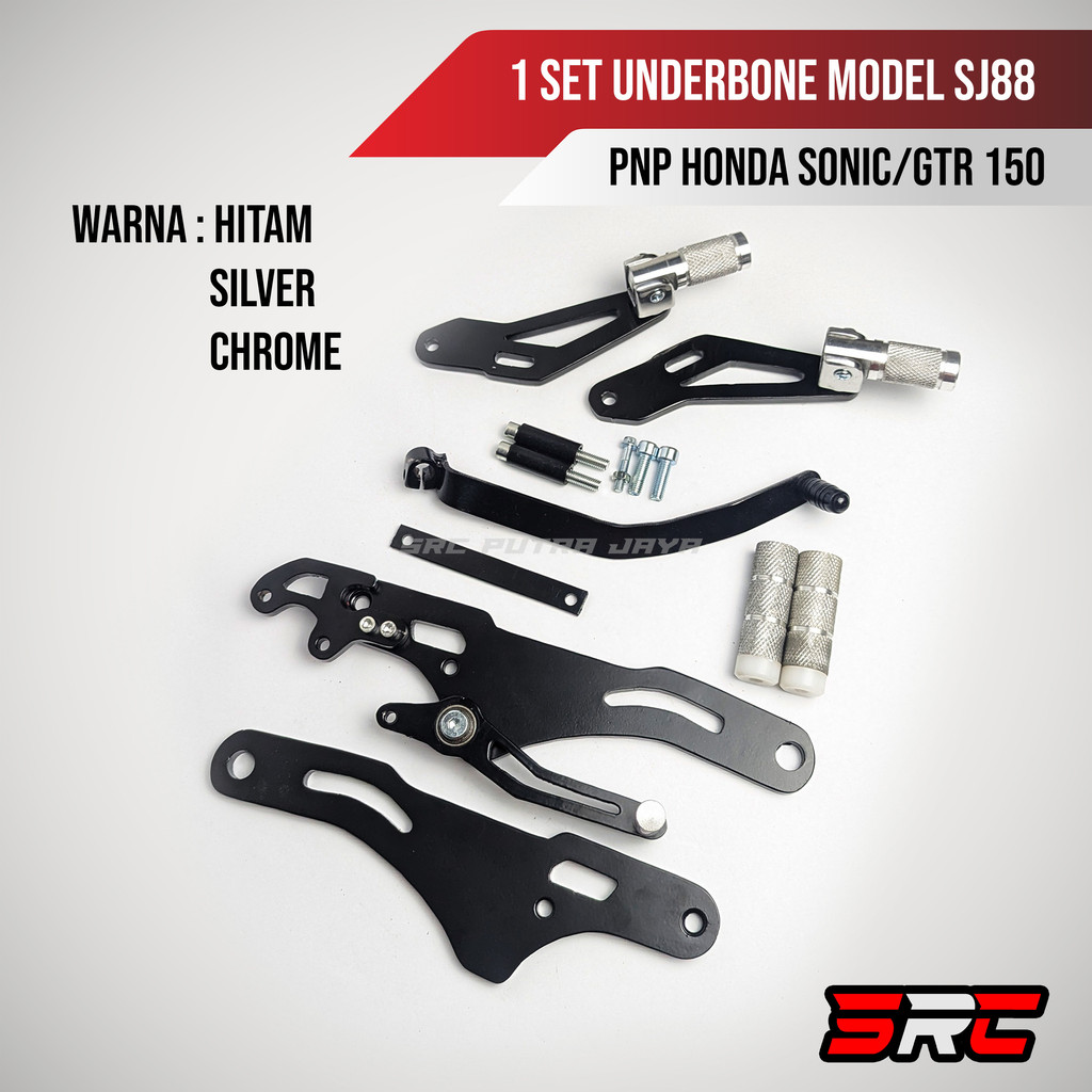 1 Set Underbone Honda Sonic & GTR 150 R 150 Model SJ88 Footstep Belakang Jalu Lipat