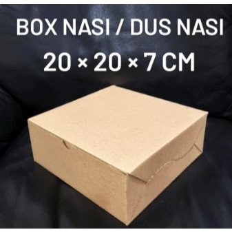 KYK KOTAK NASI RICE BOX KRAFT BOX COKLAT DUS KOTAK NASI NESTO R18 R20 KOTAK NASI PADANG KOTAK RUMAH 