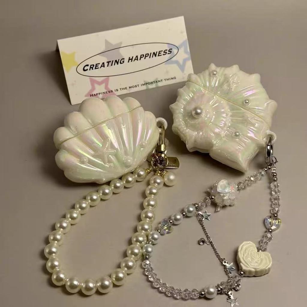 3D Case Glitter Seashell Conch Earphone Cases for Samsung Galaxy Buds3 Pro Cover for Airpods pro3 fo