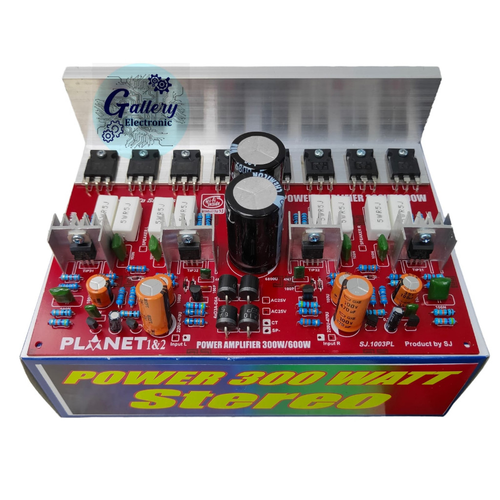 Kit Driver Power Amplifier Stereo 300 watt 300w + Heatsink tebal