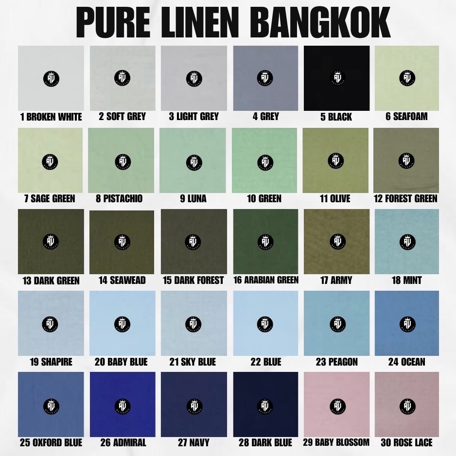 Kain Pure Linen Bangkok IMPORT PREMIUM Grade A - REVINTEX BANDUNG