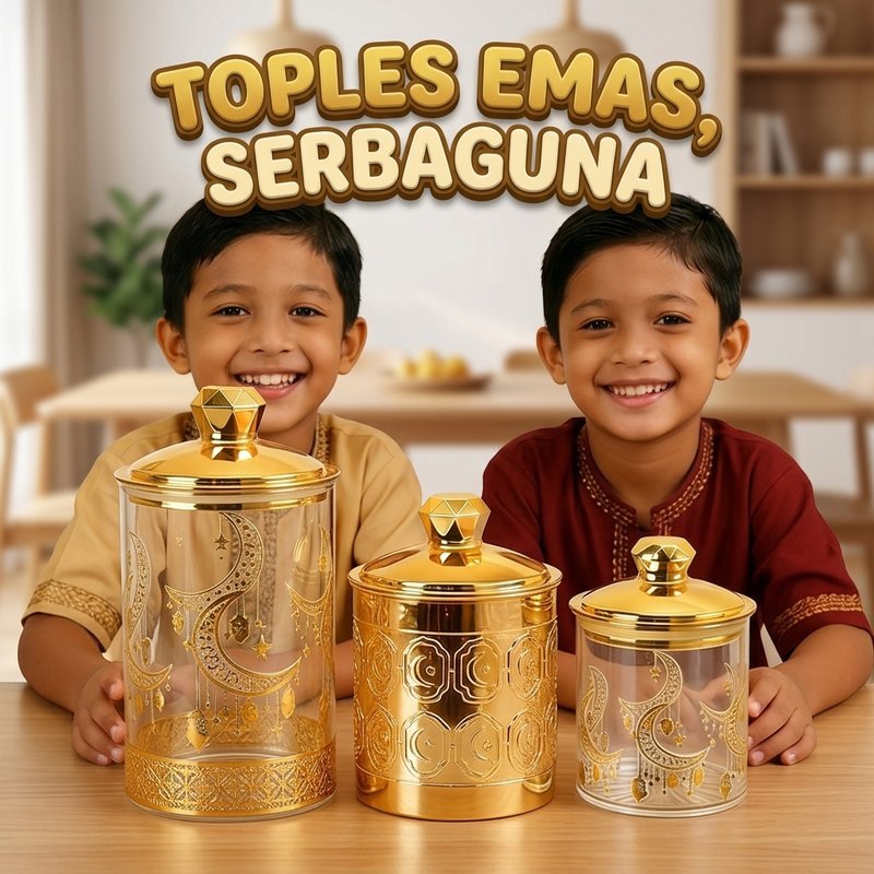 toples plastik set 3pcs warna emas perak serbaguna untuk makanan snack lebaran kecil sedang besar