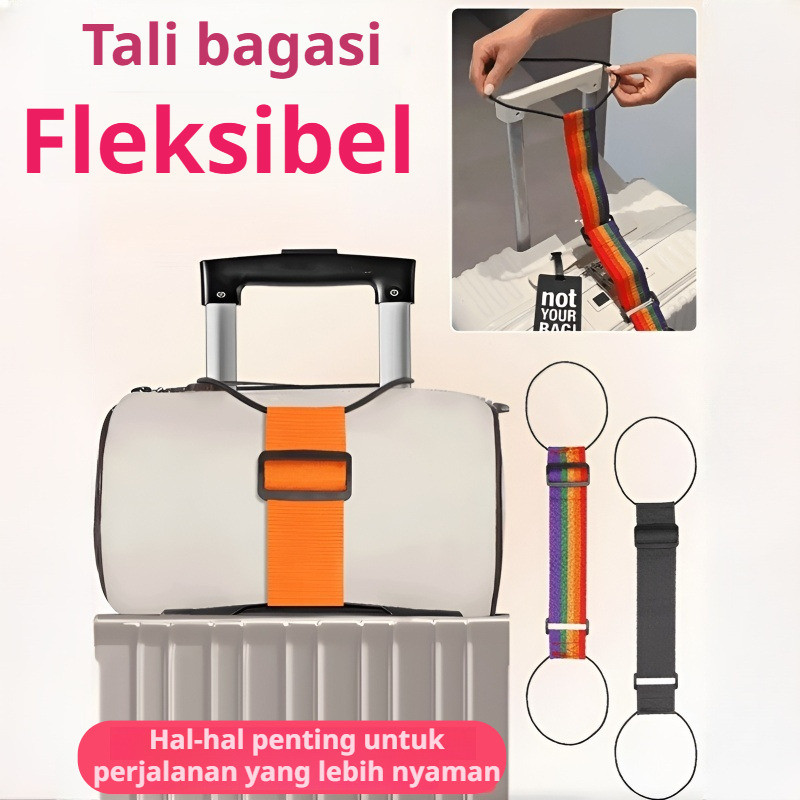 Mudah Digunakan Dan Kuat  Tali Elastis Pengikat Koper Untuk Penyimpanan Barang Tali Koper/Tali Elast
