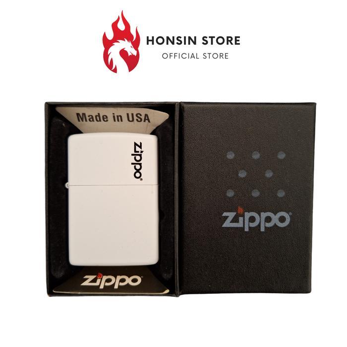 Korek Zippo Polos Putih Matte Korek Api Zippo Original Zippo Premium