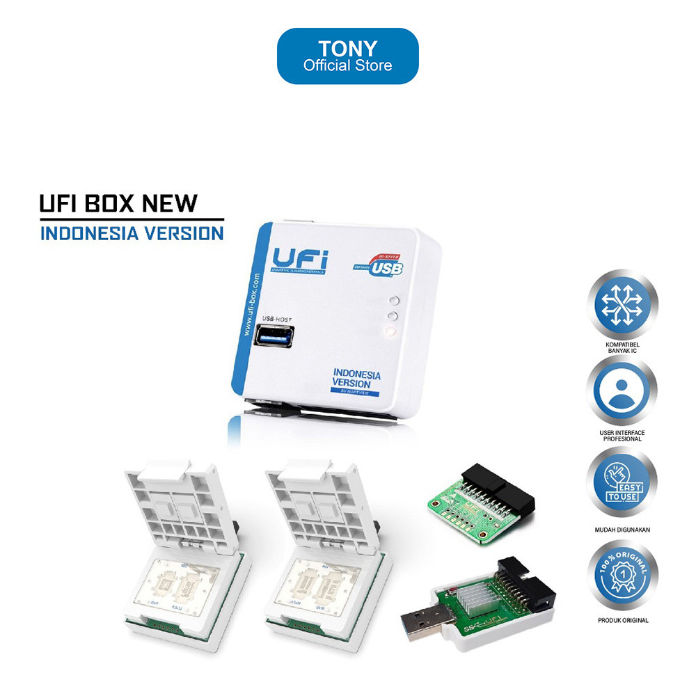 UFI Box Full Set - White 2 In 1 EMMC / BGA Service Tool Kit - UFI WHITE