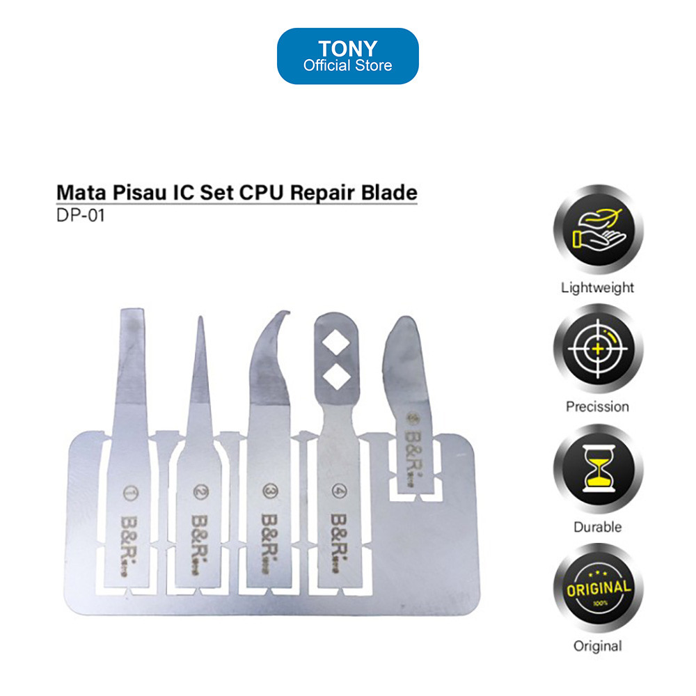 Set Pisau IC B&R DP-01 - CPU Repair Blade Set Replacement - B&R DP-01