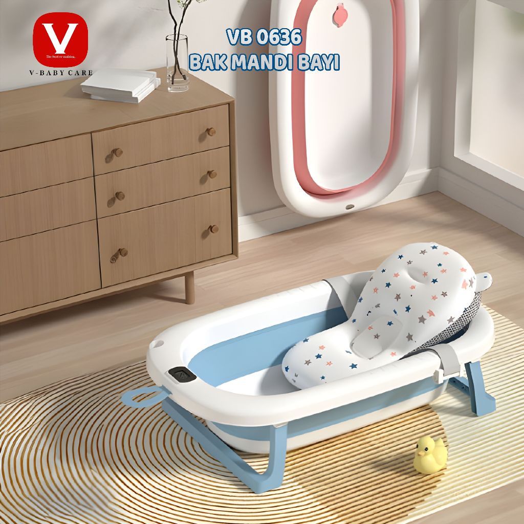 TARAA - Bak Mandi bayi / Bak Mandi lipat / Tempat Mandi Bayi /Baby Bathtub Dengan Matras terbaru